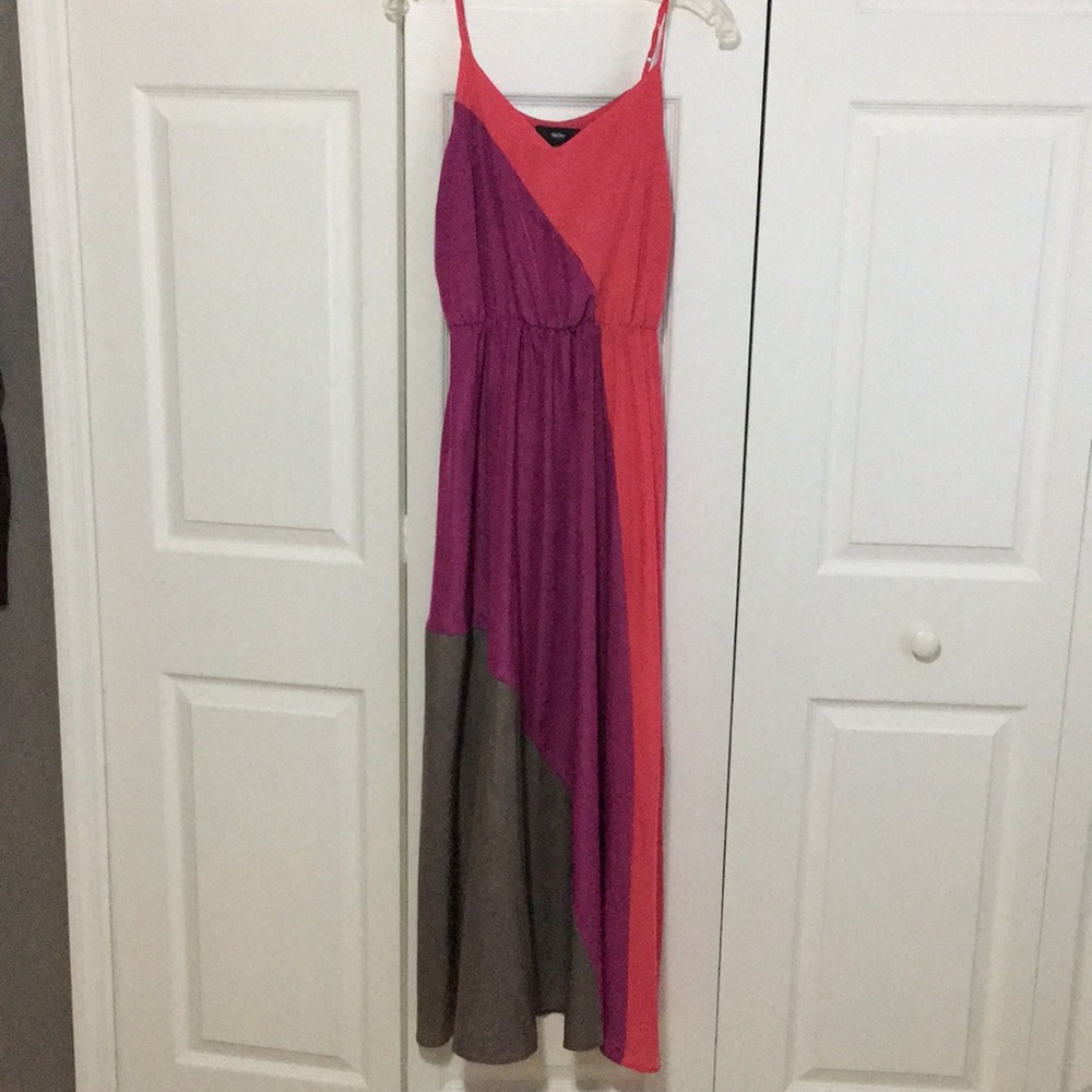 Color block maxi dress
